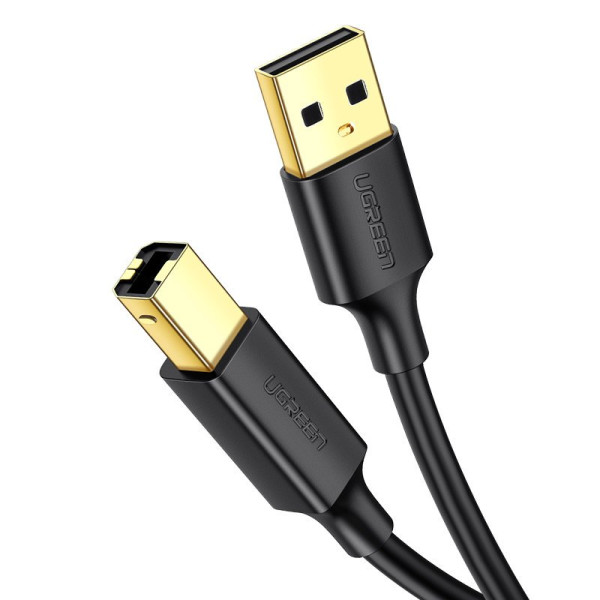 Ugreen US135 USB-A auf USB-B Druckerkabel, 1,5 m – Schwarz – Produktansicht