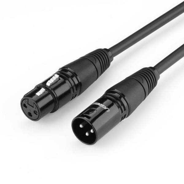 Ugreen AV130 XLR-Kabel, XLR-Buchse auf XLR-Stecker, 2 m – Schwarz – Produktansicht