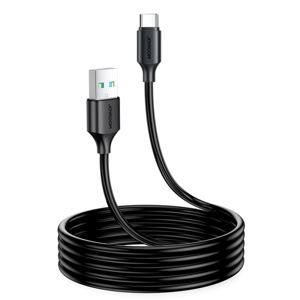 Joyroom A9 USB-A auf USB-C Kabel, 3A, 2 m – Schwarz – Produktansicht