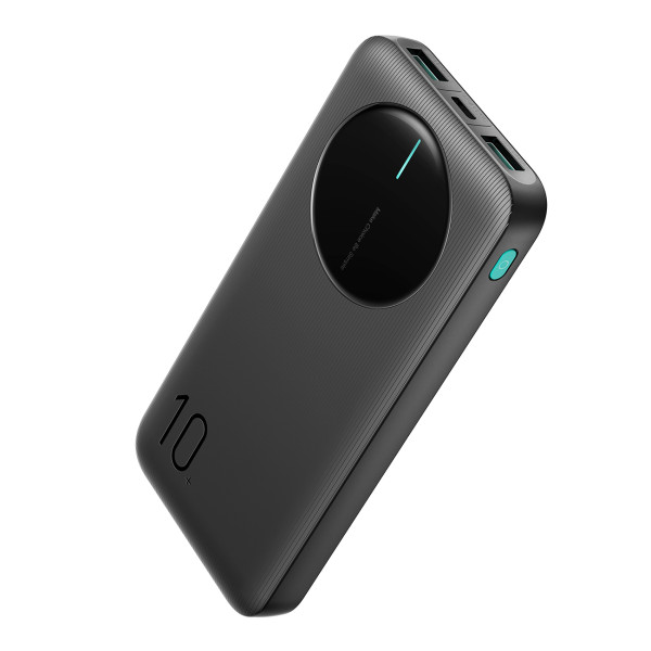 Joyroom JR-PBF12 Powerbank 10000 mAh, 2,4A, 2× USB-A + USB-C – Schwarz – Produktansicht