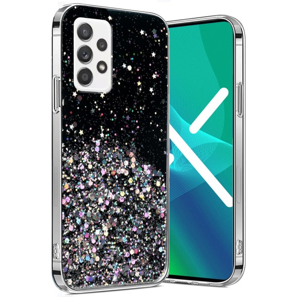 Glitzerhülle für Samsung Galaxy A52 / A52s, Schwarz