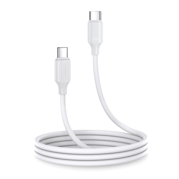 Joyroom A9 USB-C auf USB-C Kabel, 60W, 3A, 1 m – Weiß – Produktansicht