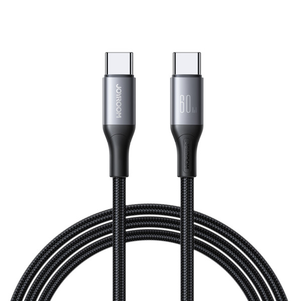 Joyroom S-A28 USB-C auf USB-C Kabel 60W, 2 m – Schwarz – Produktansicht